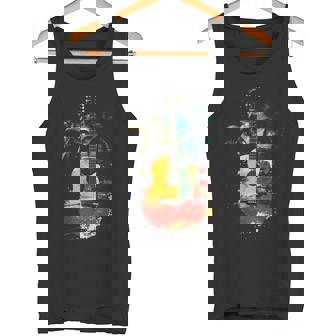 ギタープレーヤー ヤシの木 レゲエ 音楽 ギタリスト ミュージシャン 長袖tシャツ タンクトップ - Kawaiitshirt