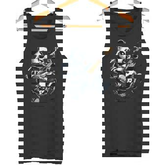 ギター付きパンダ グラフィック パンダ愛好家 パンダ ベース演奏 タンクトップ - Kawaiitshirt