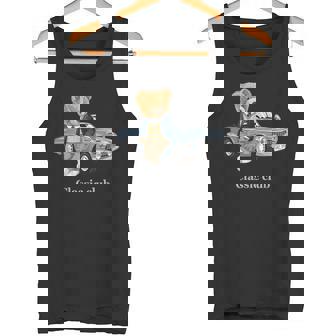 クラシックカーがかわいいテディベア。 タンクトップ - Kawaiitshirt