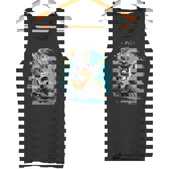 クラシックギターを弾く猫 猫 ギター 音楽 タンクトップ - Kawaiitshirt