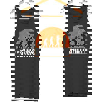 クラリネット奏者、面白いクラリネット 人類の進化 タンクトップ - Kawaiitshirt