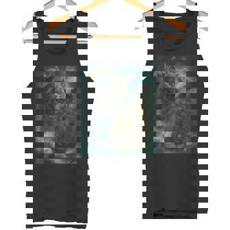 クラーケンの海の怪獣が海に潜る海賊船を襲う巨大猫 タンクトップ - Kawaiitshirt