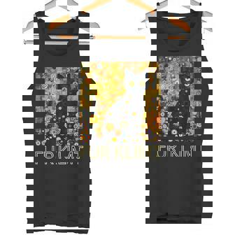 クリムト絵画の黒猫、猫好き、アーティスト美術学生 タンクトップ - Kawaiitshirt