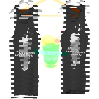 クリームソーダ・夏【 サマータイム 】メロンソーダ 緑 リゾート・夏 大好き 昭和 レトロ タンクトップ - Kawaiitshirt