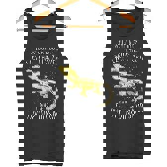 クレステッドゲッコ 小さな恐竜 トカゲ 爬虫類 ペット ハーレクイン タンクトップ - Kawaiitshirt