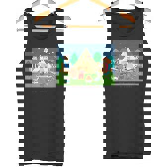 クレヨンしんちゃん 野原一家キャンプファイヤー 集合 タンクトップ - Kawaiitshirt