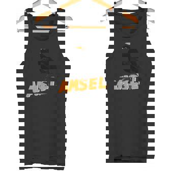 クロウタドリ 鳥 動物 図 バードウォッチング 贈り物 鳥類学者 生物学者 自然科学 タンクトップ - Kawaiitshirt