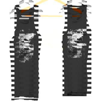 クロコダイル ワニの肖像画 爬虫類 カラフル アニマルプリント タンクトップ - Kawaiitshirt