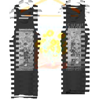 クロード モネ 面白いtシャツ 花 名作 アート ひまわりのブーケ 絵画 メンズ レディース 面白い 服 タンクトップ - Kawaiitshirt