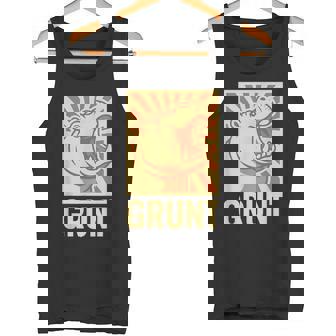 グラントカバアート – 面白い大胆な動物のカバ タンクトップ - Kawaiitshirt