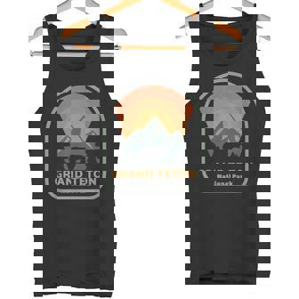 グランドティトン国立公園 レトロサンセット ヴィンテージ タンクトップ - Kawaiitshirt
