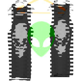 グリーンエイリアンヘッドアパレル 90年代スタイル ファニー エイリアン タンクトップ - Kawaiitshirt
