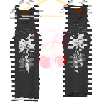 コケット さくらんぼのリボン ビッグチェリー エネルギー キュート コケット タンクトップ - Kawaiitshirt