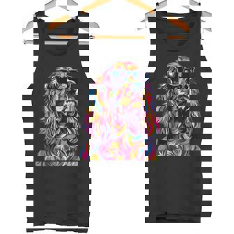 コッカースパニエルラバーズ ポップアート 面白い イングリッシュコッカースパニエル タンクトップ - Kawaiitshirt