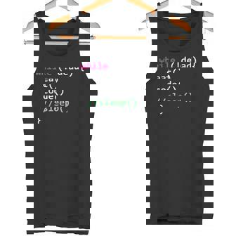 コンピュータサイエンスのpythonプログラマはコードの睡眠を食べます タンクトップ - Kawaiitshirt