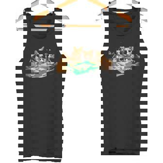 コーギー イヌ 麻雀 面白いtシャツ 犬 文字入り メンズ おもしろ 面白い 服 おもしろグッズ ネタ 雀士 タンクトップ - Kawaiitshirt