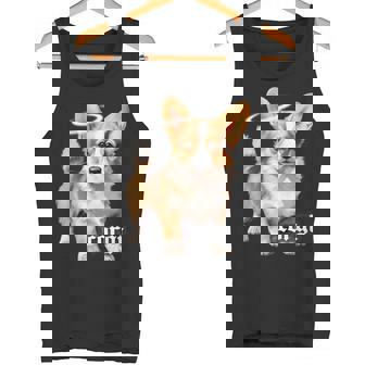 コーギー 天使 子犬 水彩 タンクトップ - Kawaiitshirt