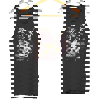 ゴリラ 演奏 ギター 面白い ロック 音楽 ギター ゴリラ タンクトップ - Kawaiitshirt