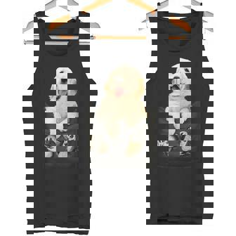 ゴールデンレトリバー ポケットに入った子犬 タンクトップ - Kawaiitshirt