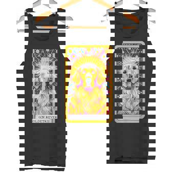 ゴールデンレトリバー 面白いtシャツ 犬 タロット カード メンズ 子供 おもしろ 服 グッズ ネタ わんこ タンクトップ - Kawaiitshirt