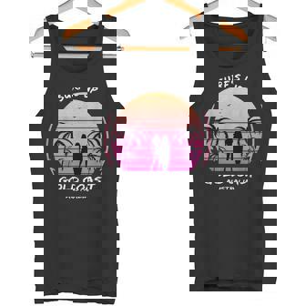 ゴールドコースト クイーンズランド州 オーストラリア サーフィン ギフト ヤシの木 スポーツ お土産 タンクトップ - Kawaiitshirt