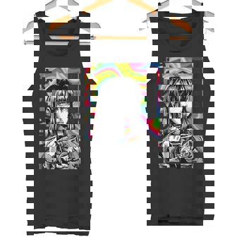 サイケデリック・ラーメン・アニメ・ガール マンガ・インスタント・ヌードル・ガール タンクトップ - Kawaiitshirt