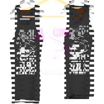 サッカーでゴールを決めた少女 タンクトップ - Kawaiitshirt