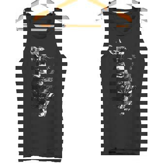 サックスを奏でる猫 面白い猫 ジャズ サックス 音楽 サックス タンクトップ - Kawaiitshirt