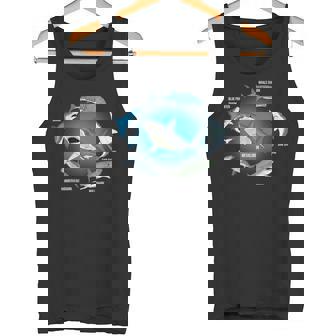サメ6種 サメタイプ サメ 海の生き物 メガロドン サメ タンクトップ - Kawaiitshirt