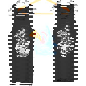 サメが食べるピザ サメグッズ ジョーズ タンクトップ - Kawaiitshirt