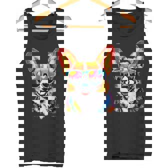 サングラスとコーギー ウェルシュ・コーギー犬 甘いウェルシュ・コーギー タンクトップ - Kawaiitshirt