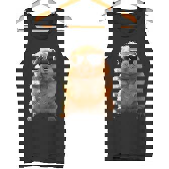 サングラスをかけたウォンバット オーストラリア かわいい ウォンバット タンクトップ - Kawaiitshirt