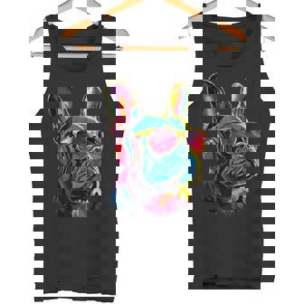 サングラスをかけたフレンチ・ブルドッグ ブルドッグ・マスティフ タンクトップ - Kawaiitshirt