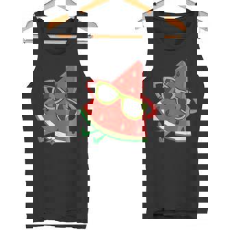 サングラス面白いスイカとスイカの夏のメロン タンクトップ - Kawaiitshirt