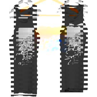 サントリーニ ギリシャ絵画 サントリーニ タンクトップ - Kawaiitshirt