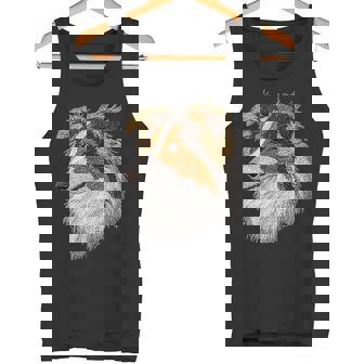 シェットランド・シープドッグ かわいい子犬の顔 犬好き ペット飼い主 タンクトップ - Kawaiitshirt