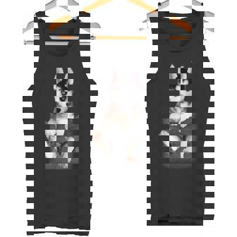 シベリアンハスキー ポケットの子犬 タンクトップ - Kawaiitshirt