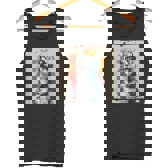 シベリアンハスキー子犬の笑いグラフィック。 タンクトップ - Kawaiitshirt