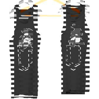 シャチポケット おもしろシャチ シャチ 海の動物 タンクトップ - Kawaiitshirt