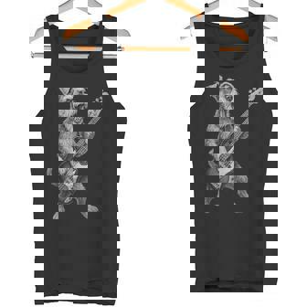 シュナウザー 演奏 ベース ギター ロックミュージック 犬好き タンクトップ - Kawaiitshirt