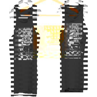 シュールレアリスト絵画 チェスをする猫とサルバドール・ダリ タンクトップ - Kawaiitshirt