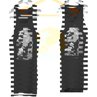 シュールレアリズム 日本画 黒猫 タンクトップ - Kawaiitshirt