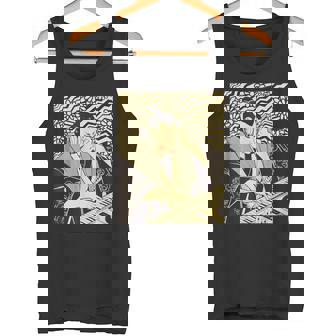 シンセサイザー テクノ 音楽 面白い サムライ シンセサイザー タンクトップ - Kawaiitshirt