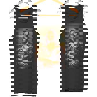 シーズー モナリザ 絵画 アート 犬 ママ お父さん タンクトップ - Kawaiitshirt