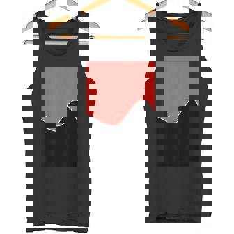 ジオメトリック ツートーン ウェーブ パターン カーミン ピンクとブラック タンクトップ - Kawaiitshirt