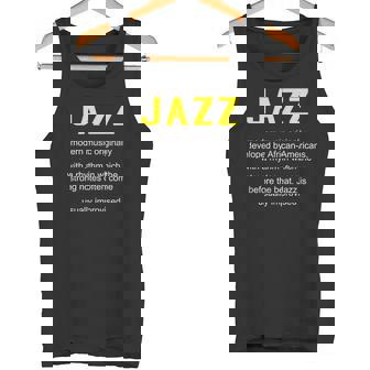 ジャズ音楽辞書の定義面白いジャズミュージシャンヴィンテージ Jazz タンクトップ - Kawaiitshirt