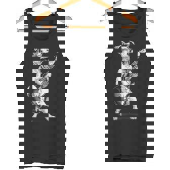 ジャック・ラッセル・テリア ギターを弾く ロックミュージック 犬好き タンクトップ - Kawaiitshirt