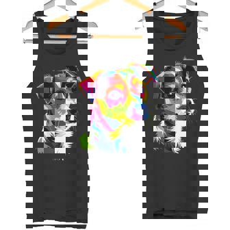 ジャック・ラッセル・テリア ブライトカラー ポップアート 愛犬家 タンクトップ - Kawaiitshirt