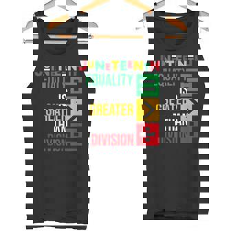 ジューンティーンスの平等は分裂よりも大きい タンクトップ - Kawaiitshirt