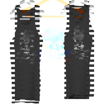 ジョリー・ロジャー シルエット ギャラクシー スカル＆クロスボーン タンクトップ - Kawaiitshirt